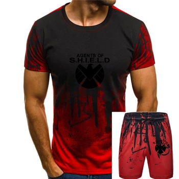 Мужская футболка Agents Of Shield, хлопковые футболки Man Shield, Одежда с принтом, короткий рукав, O-образный вырез, мужские повседневные футболки yangyiyang