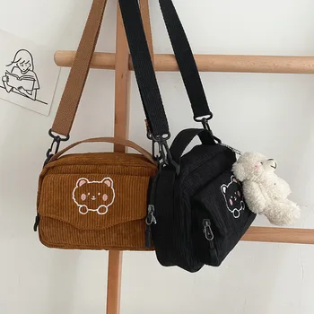 Новая модная парусиновая сумка Kawaii для студенток в японском стиле харадзюку, сменная сумка для телефона, подарок