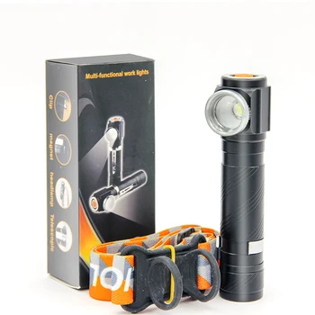 Светодиодный фонарик, портативный, мощный, многофункциональный, заряжаемый через USB, налобный фонарик для пеших прогулок, рыбалки