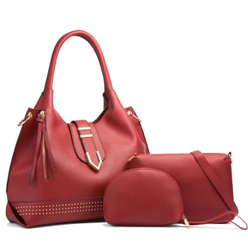 Новая женская сумка Liu Ding из 3 предметов на одно плечо, летняя женская сумка 2023, простая женская сумка большой емкости