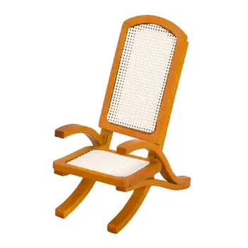 Кукольный домик в масштабе 1/12, деревянный плетеный стул, Миниатюрное кресло, маленький микро-пейзаж, реквизит для фотосъемки, поделки, шезлонг для сада