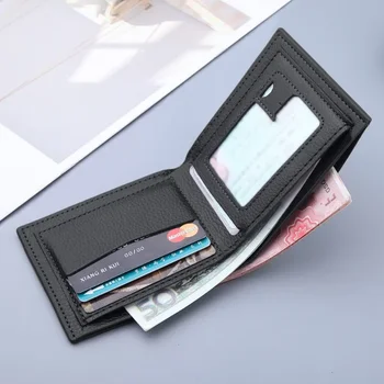 Короткий мужской кошелек корейской версии, деловой молодежный многофункциональный кошелек большой емкости, Ультратонкая Новая сумка для карт на молнии