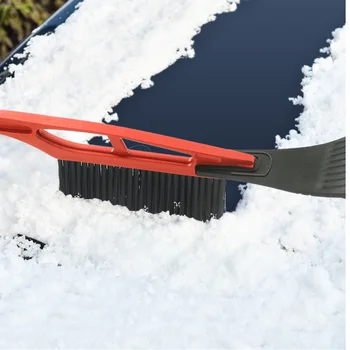 1 шт., универсальная автомобильная противогололедная лопата, лопата-щетка для уборки снега 2 в 1, стеклоочиститель для размораживания лобового стекла, зимняя щетка для уборки снега, зимняя