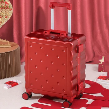 Бордовый багаж свадебная шкатулка для приданого Свадебная шкатулка свадьба невесты пара приданых чемодан с паролем на удочку