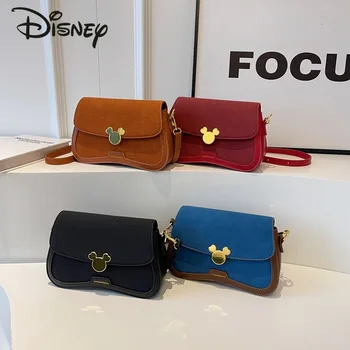 Новая женская сумка через плечо Disney Mickey Модная и высококачественная женская сумка через плечо в стиле ретро Универсальная сумка для покупок для девочек