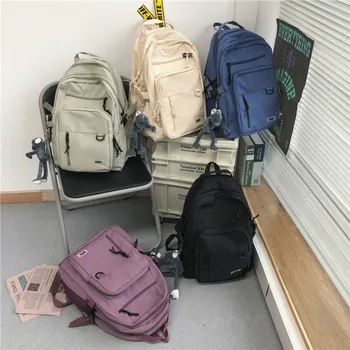 Нейлоновый Школьный ранец большой емкости, Милый женский корейский выпуск, INS Kawaii для старшеклассников, рюкзак для подростков