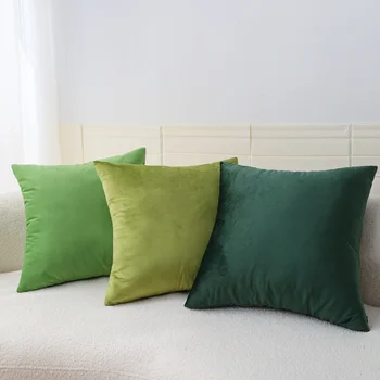 18 бархатный чехол для гостиной * 18-дюймовый зеленый декоративный подарок для комнаты, автомобильный диван, декоративный коврик для северного украшения дома