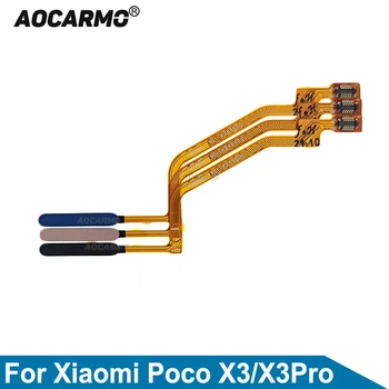 Aocarmo для Xiaomi POCO X3 X3Pro Кнопка для замены гибкого кабеля датчика Touch ID с отпечатками пальцев