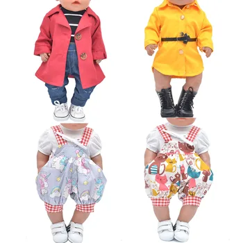 Одежда для куклы, размер 43 см, детская игрушка, аксессуары для новорожденной куклы, модные пальто, подтяжки, юбки, подарок для девочки