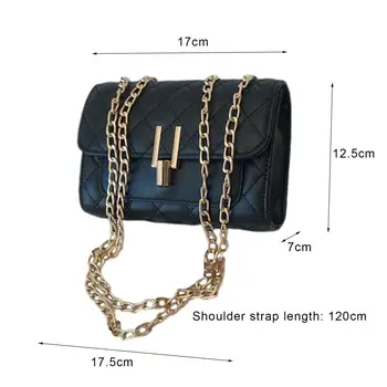 Привлекательная сумка-мессенджер, привлекающая внимание Нежная квадратная универсальная женская сумка на цепочке через плечо, сумочка