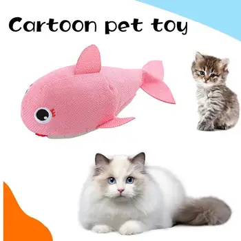 Игрушки для кошек для умственной физической стимуляции Плюшевые игрушки для кошек Мультяшный дизайн для скрежета зубами, от скуки, от прорезывания зубов, от умственной отсталости