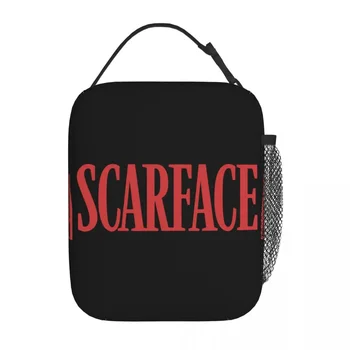 Утепленные пакеты для ланча со логотипом Scarface, Герметичная Многоразовая сумка-холодильник, ланч-бокс, школьные сумки для еды на открытом воздухе