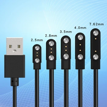 USB-кабель для зарядки, адаптер питания, безопасная база для быстрой зарядки, портативная магнитная зарядная станция для 2-контактных умных часов