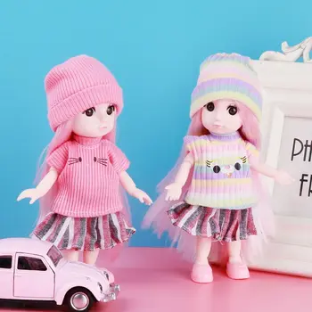 Дети 16 ~ 17 см Модные куклы высокого класса Юбка Костюм Игрушки для девочек Лучшие подарки Кукольная одежда Шляпы