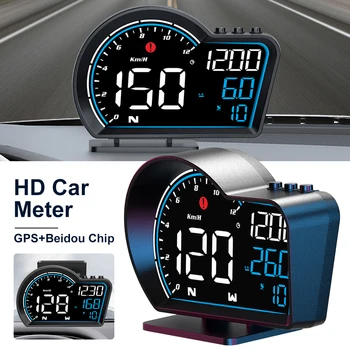 Автомобильный HUD с головным дисплеем G16 с питанием от USB 5 В GPS Спидометр GPS с сигнализацией о превышении скорости Напоминание о усталости при вождении Автомобильные Аксессуары