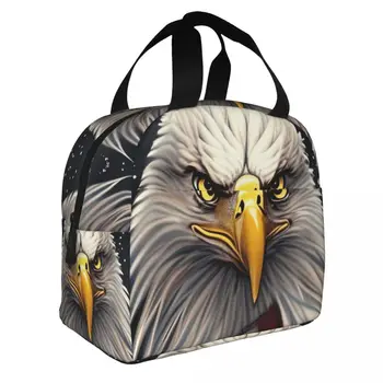 Сумки для ланча Eagle, Соединенные Штаты, портативная сумка для ланча из термоклеевой ткани с утолщением из алюминиевой фольги для мальчиков и девочек