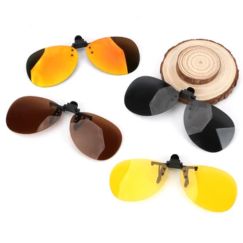 Солнцезащитные очки с клипсами, поляризованные линзы, очки для водителя мотоцикла, очки для вождения с защитой от UVA И UVB, автомобильные аксессуары для грузовиков