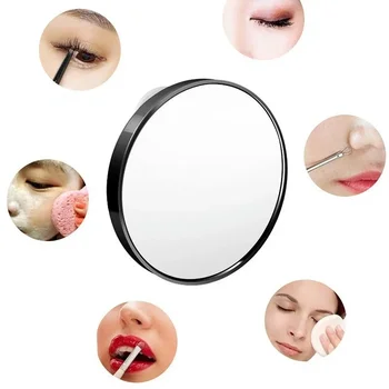 Портативное зеркало для макияжа, круглое 5/10/15-кратное Увеличительное зеркало с двумя присосками, удаляет поры от прыщей, Косметическое зеркало, инструмент для макияжа