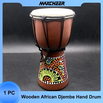 Продается 5-дюймовый африканский джембе-перкуссионный ручной барабан, деревянный косяк/ Думбек-барабанщик с рисунком