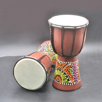Продается 5-дюймовый африканский джембе-перкуссионный ручной барабан, деревянный косяк/ Думбек-барабанщик с рисунком