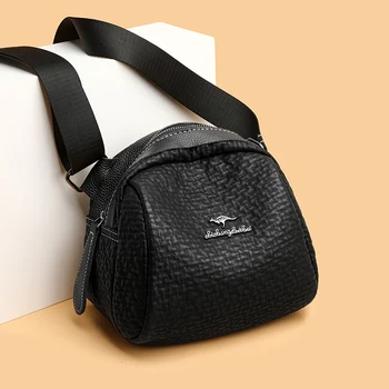 Новая высококачественная полукруглая женская сумка из искусственной кожи большой емкости через плечо люксового бренда, Женская сумка для телефона на широком ремешке