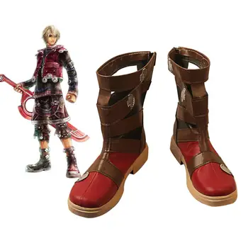 Ботинки для косплея Xenoblade Chronicles Shulk; Кожаная обувь, сшитая на заказ для взрослых и детей; реквизит для косплея;