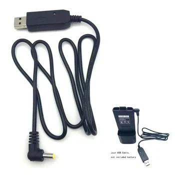 USB Кабель Зарядного Устройства со Светодиодной Индикаторной Лампой для BaoFeng UV5RE UV-5R 3800mAh Extend Battery UVB2 BF-UVB3 Plus UV-S9 Walkie Talkie