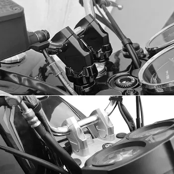 Черный Серебристый 22-миллиметровый руль мотоцикла, крепление для крепления к мотокроссу, аксессуары для Питбайков, мотоциклов
