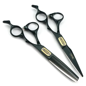 6,0-дюймовые ножницы для волос XY-11 темно-зеленой краской для выпечки