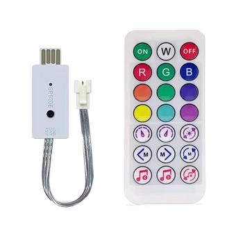 DC5V SP620E USB Bluetooth Музыкальный пиксельный контроллер, компонент RF-пульта дистанционного управления для светодиодной ленты WS2812 RGB
